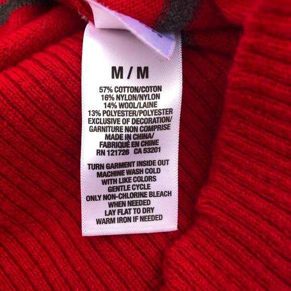 AEROPOSTALE red striped cotton/wool sweater size M - Picture 3 of 4